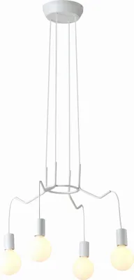 Produktbild von Candellux BASSO Weißer Kronleuchter 4-flammig E27