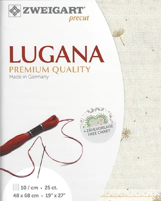 Produktbild von Twill-Stoff LUGANA Zweigart, vorgeschnitten, 25 ct, Farbe 1459, Stickstoffabrik, 48x68 cm