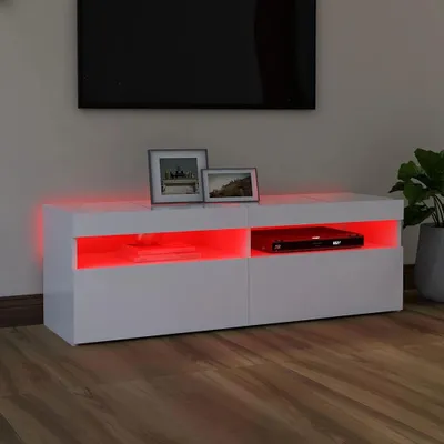 Produktbild von TV-Schrank mit LED-Leuchten Weiß 120x35x40 cm