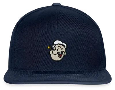 Produktbild von Spreadshirt Popeye Als Stickmotiv Snapback Cap, One size, Navy/Navy