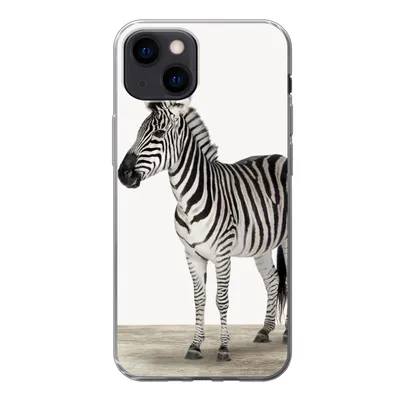 Produktbild von MuchoWow® Handyhülle Schutzhülle Hülle für iPhone 13 mini Zebra - Mädchen - Tiere - Kinder - Jungen Silikon Softcase Handy Hülle - Softcase