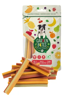 Produktbild von Garden Bites Fruity Dental Groovies - 300g (20 Stk à 12,5cm)