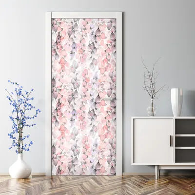 Produktbild von Dekorative Türtattoo selbstklebend Klebefolie Tür Tattoo Aufkleber Aquarell Blumen 77 x 200 cm