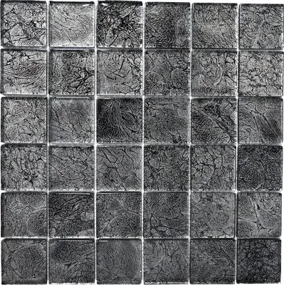 Produktbild von Glasmosaik XCM 8BL27 schwarz 30x30 cm