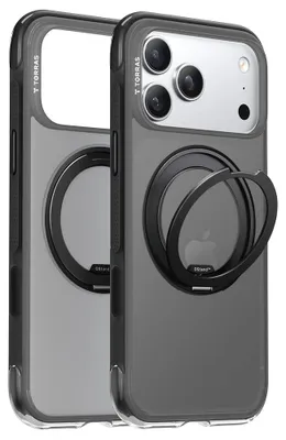 Productafbeelding van Torras - Beschermhoes met standaard voor iPhone 17 Pro Max – zwart