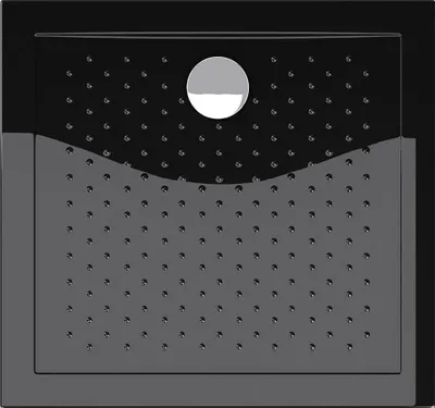 Immagine prodotto di doporro Piatto Doccia Antiscivolo con Piletta 75x80x4cm, Piatto Doccia Lucia02AR in Acrilico incl. Piletta di Scarico (AL01), Forma: Rettangolare, Nero