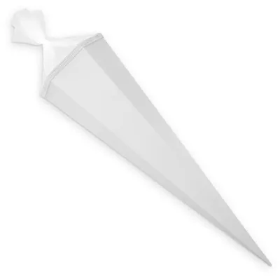 Produktbild von itenga Bastelschultüte mit Verschluss WEISS 6eckig 85cm