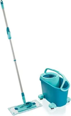 Obrázek produktu pro Sada na mopování podlahy s vyždímacím kbelíkem Leifheit Clean Twist Ergo, kolečka, teleskopická tyč 110–140 cm, šířka mopu 33 cm