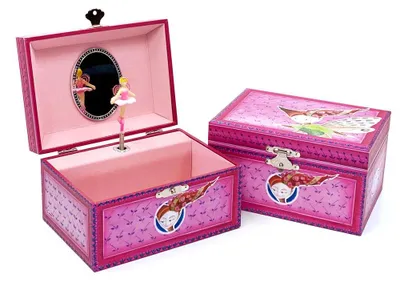 Imagen del producto de Svoora: Caja de música para joyas, modelo Ivone - joyero rosa para niños