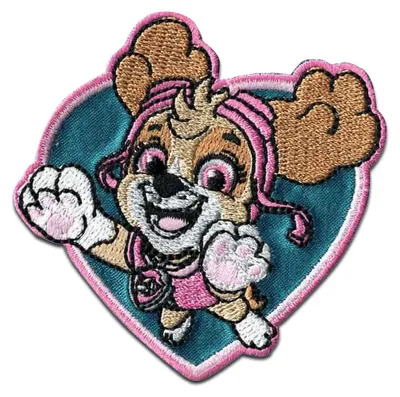 Produktbild von Comercial Mercera Paw Patrol Skye Kinder Mädchen - Aufnäher, Bügelbild, Aufbügler, Applikationen, Patches, Flicken, zum aufbügeln, Größe: 6,3 x 6,4 cm