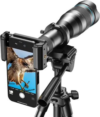 Immagine prodotto di INF Teleobiettivo HD 60X con supporto per fotocamera per uso esterno Nero