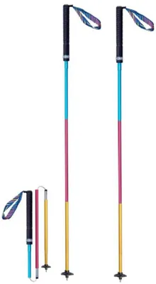 Image de Bâtons de marche réglables en aluminium, 110/120 cm, multicolores, ultralégers