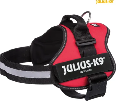 Image de Julius-K9® Powergeschirr®, taille 0-3 82-115 cm/50 mm rouge