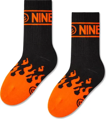 Produktbild von NINETIES Kinder Socken Sportsocken Tennissocken 30-35, Schwarze Flammen