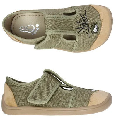Produktbild von Sneakers Hausschuhe 3F 3BE3/LN35 bar3foot super flexi khaki Spider Spinne barefoot
