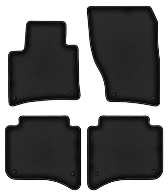 Image de Tapis de sol en moquette pour Volkswagen Touareg II 2010- (SUV) – jeu 4 pièces, noirs, sur mesure – Wielganizator DURBAN
