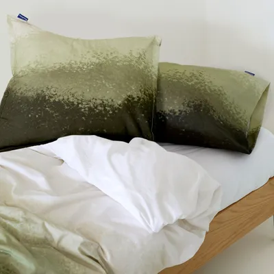 Image de Nightfall Taie d'oreiller Vert olive 60x70 cm 100% coton Fabriqué en Europe