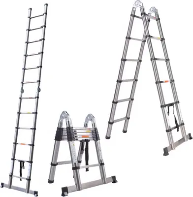 Productafbeelding van Telescoopvork Avioro – 5 meter – Met haak – Multifunctioneel – Uitschuifbaar – RVS – Zoldertrap