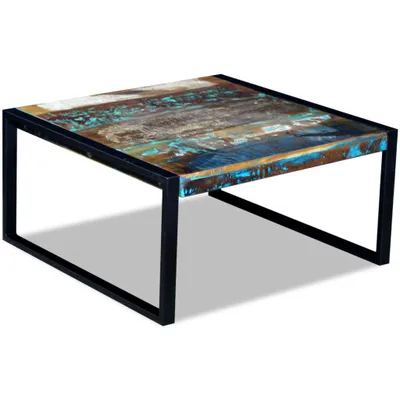 Immagine prodotto di vidaXL Tavolino in legno massiccio antico 80x80x40 cm
