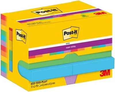 Produktbild von Post-It 7100290166, Quadratisch, Blau, Grün, Orange, Violett, Rot, Gelb, Papier, 47,6 mm, 47,6 mm, 90 Blätter