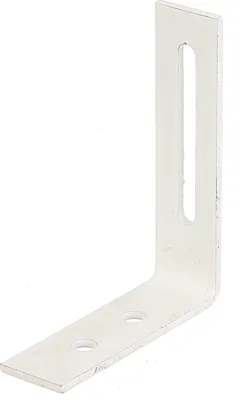 Immagine prodotto di Alberts 847630 Staffa regolabile, con foro asolato, plastificata bianca, 65 x 80 x 20 mm, set da 50