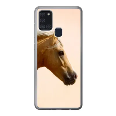 Produktbild von MuchoWow® Handyhülle Schutzhülle Hülle für Samsung Galaxy A21s Pferd - Licht - Luft Silikon Softcase Handy Hülle - Hartschale