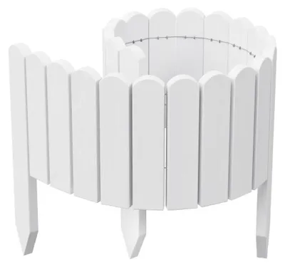 Produktbild von be4nature Flexible Holz Beeteinfassung 20 x 100 cm Alpinweiß Imprägnierte Rollborder Beetumrandung Gartenzaun Deko Palisade Mähkante
