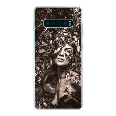 Produktbild von MuchoWow® Handyhülle Schutzhülle Hülle für Samsung Galaxy S10 Plus Frau - Tiere - Pflanzen Silikon Softcase Handy Hülle - Schutzhülle