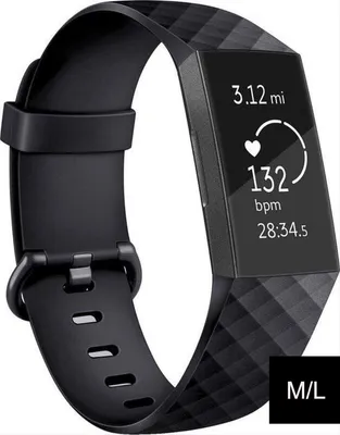 Obrázok produktu pre CHPN – Náramok na hodinky – Náramok kompatibilný s Fitbit – Fitbit Charge 3 & 4 – Športový náramok – Čierna farba – Veľkosť M/L – Náramok na hodinky – Náramok – Pásik – Krokomer