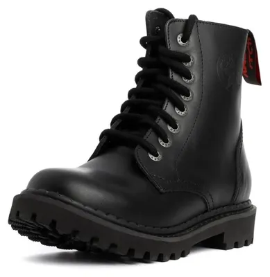 Produktbild von Angry Itch Lederstiefel - 8-Loch Light Schwarz 45
