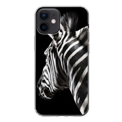 Produktbild von MuchoWow® Handyhülle Schutzhülle Hülle für iPhone 12 Zebra - Wilde Tiere - Muster Silikon Softcase Handy Hülle - Schutzhülle