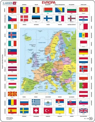 Obrázek produktu pro EVROPA MAPA / VLAJKY 70 d. EDU Puzzle