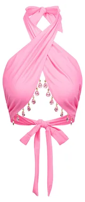 Produktbild von Moda Minx Bikinioberteil Hera Fixed mit tollen Schmuck-Elementen pink L
