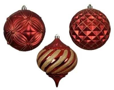Productafbeelding van Kerstballen kunststof d20 cm krood a3 Decoris