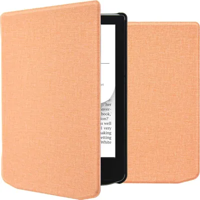 Produktbild von imoshion Canvas Sleepcover Klapphülle Pocketbook Verse / Verse Pro / Verse Pro Color / Vivlio Light / Light HD - Peach
