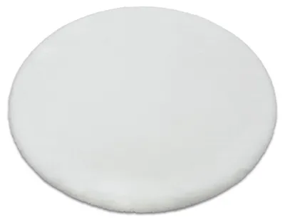 Imagen del producto de Alfombra BUNNY círculo  Imitación de piel de conejo blanco circulo 120 cm