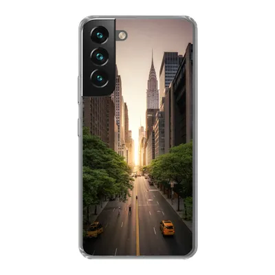 Produktbild von MuchoWow® Handyhülle Schutzhülle Hülle für Samsung Galaxy S22 New Yorker Straße am Morgen Silikon Softcase Handy Hülle - Mobiltelefonhülle