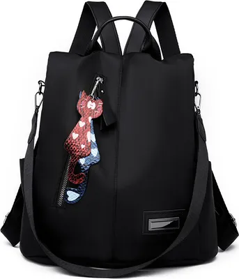 Produktbild von INF Stylischer koreanischer Fashion-Rucksack für Damen Schwarz