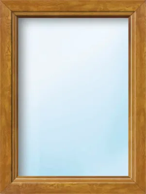 Produktbild von ARON Basic+ Kunststofffenster Festelement 105x115 cm Golden Oak (Förderfähig)