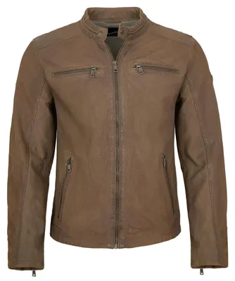 Produktbild von Mauritius - Herren Lederjacke Lammnubuk beige sand : M