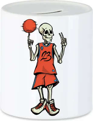 Produktbild von Basketball Spardose Sport Mannschaft Spieler Basket Korb Teamsport Gewinner Ballsport Jersey Team Mannschaftssport