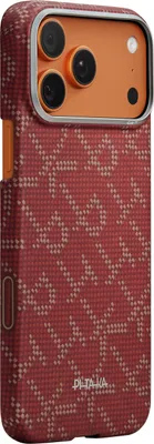 Produktbild von Pitaka KI1702PTKP, Cover, Apple, iPhone 17 Pro Max, 17,5 cm (6.9"), Gold, Rot