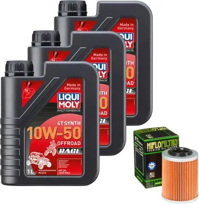 Image de Kit d'entretien pour CAN-AM Outlander 450 L 2015, LIQUI MOLY 10W-50 Off. Race 3L