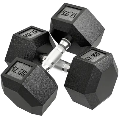 Productafbeelding van Haltster 35 kg met antislipgreep | Kleur: Zwart, Zilver | Afmetingen: 16,2 x 34,6 x 11 cm