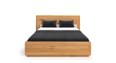 Produktbild von Massivholzbett Valor mit Bettenkasten 200x200 cm, Massivholz, Modern