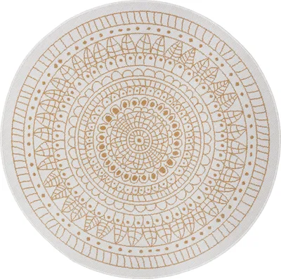 Obrázok produktu pre 240x240 (priemer) kruh Kusový koberec Twin-Wendeteppiche 105797 Ochre kruh – na von aj na doma