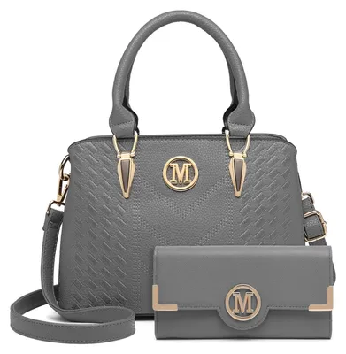 Imagen del producto de Conjunto de bolsos Solidchoice con diseño tejido, que incluye una cartera