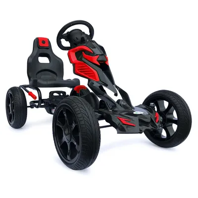 Produktbild von Großer Gokart mit Pedalen Schaumreifen - rot