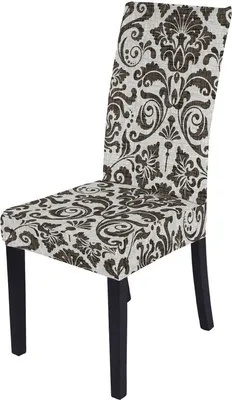Produktbild von Satz mit 6 Stuhlbezügen, Esszimmerstühle, Stretch-Esszimmerstühle Bezüge Jacquard Abnehmbarer, waschbarer Stuhl Bezug für Esszimmer, Küche, Vintage-Muster 1