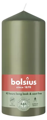 Image de Bougie-stump Bolsius 130/68, parfum : Olive fraîche